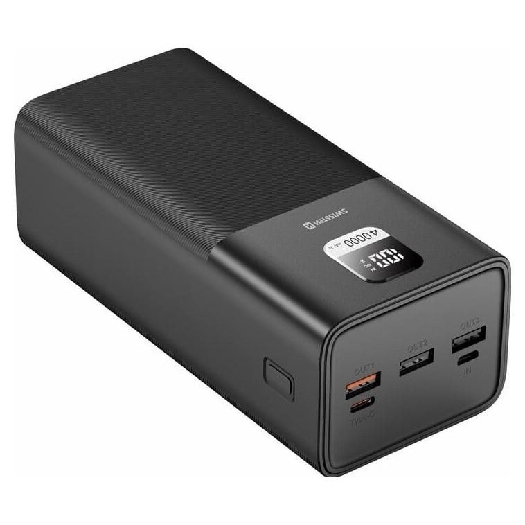 Swissten Power Line Power Bank 40000mAh - Fekete (22013941)-0